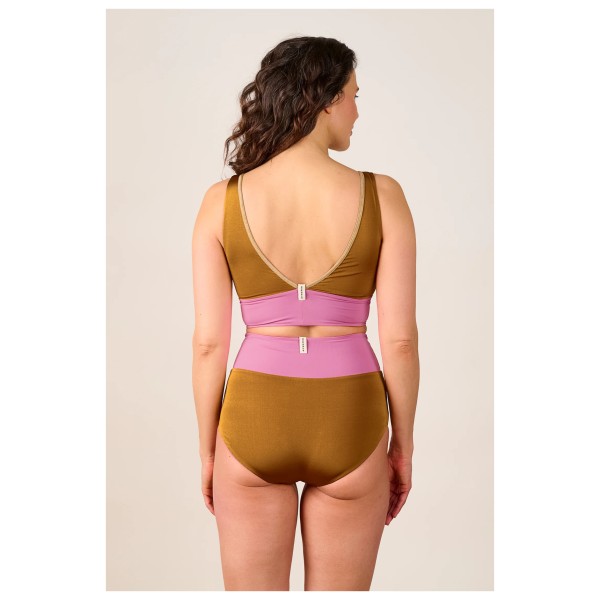 MYMARINI - Women's Yoga Top Shine - Parte superior de bikini