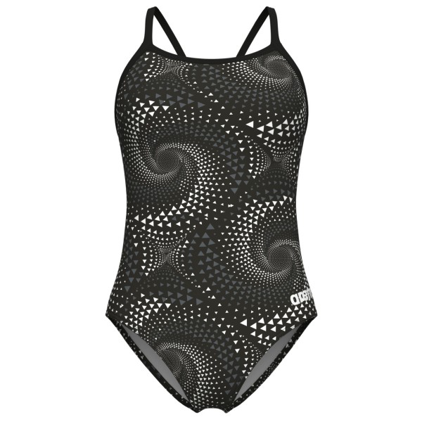 Arena Performance Costume Intero Donna Diamond Lightdrop Back, MaxLife Eco, Resistente Al Cloro, Nero/Stampa - 2