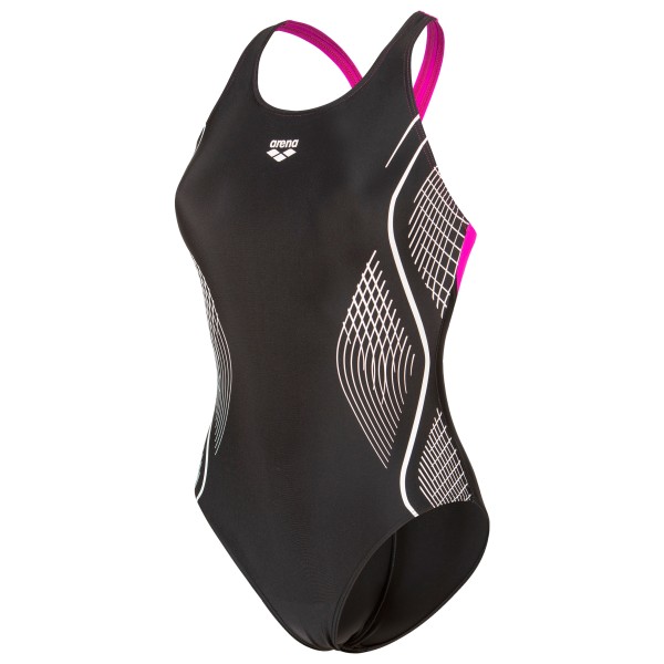 Arena - Women's Grid Swimsuit V Back Graphic - Badeanzug