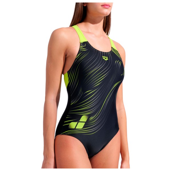 Arena - Women's Foliage Swimsuit V Back Lb - Badeanzug