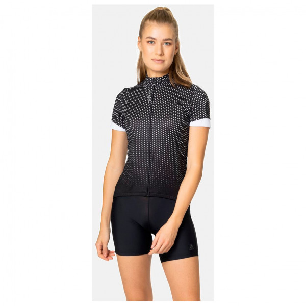 Odlo - Women's T-Shirt S/U Collar S/S FZ Essential Print - Cycling jersey