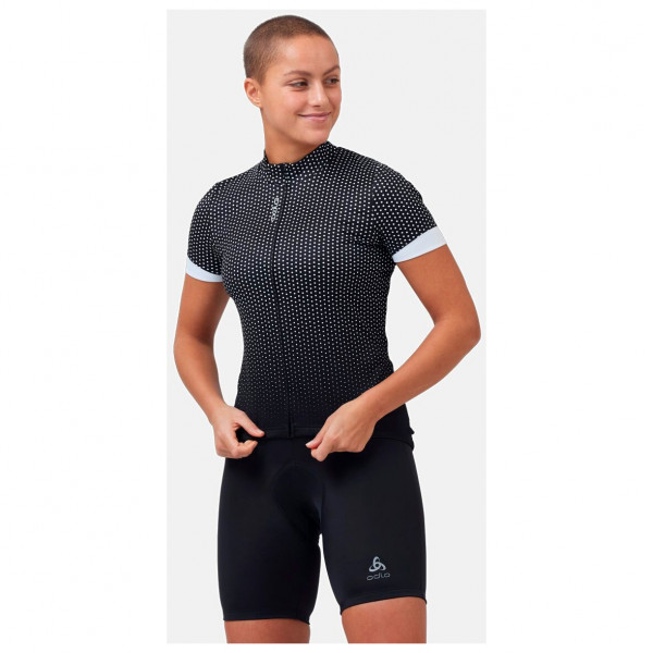 Odlo - Women's T-Shirt S/U Collar S/S FZ Essential Print - Cycling jersey