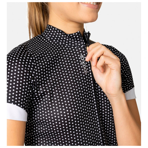 Odlo - Women's T-Shirt S/U Collar S/S FZ Essential Print - Cycling jersey