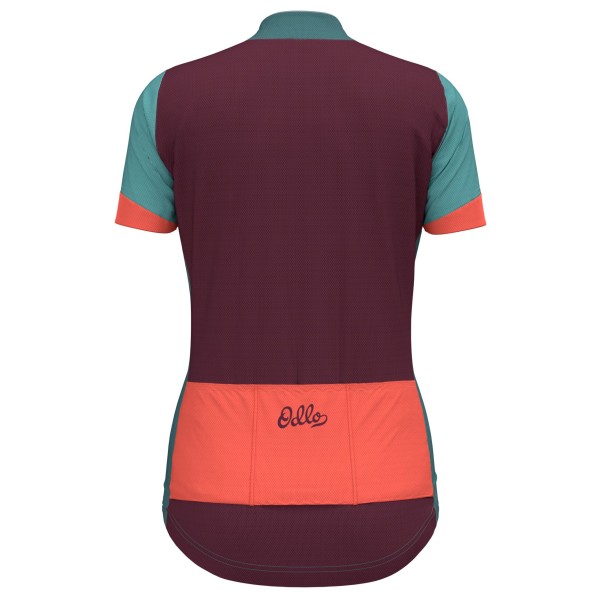 Odlo - Women's Essential Odlo Print S/U Full Zip S/S - Cykeljersey