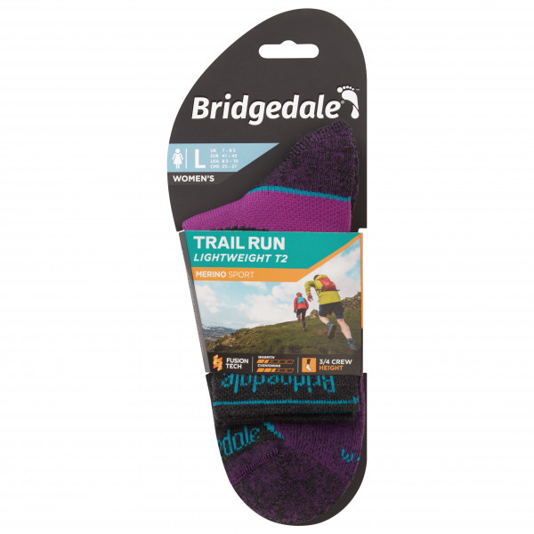 Bridgedale - Women's Trail Run Lightweight Merino Sport 3/4 Crew I - Calcetines de running