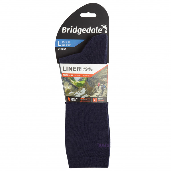Bridgedale - Liner Baselayer 2 Pairs Thermal - Multifunktionelle sokker