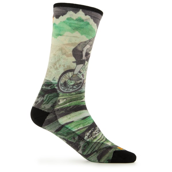 Smartwool - Bike Zero Cushion Wolf Print Crew Socks - Cykelstrumpor