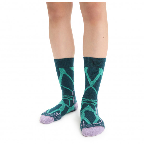 Icebreaker - Women's Hike+ Medium Crew Fractured Landscapes - Wandelsokken
