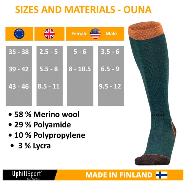 UphillSport - Ouna Alpine Ski 4-Layer Compression M5 with Merino - Skisokker