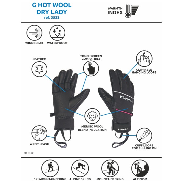 C.A.M.P. - Women's G Hot Wool Dry - Handschoenen