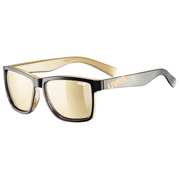 uvex LGL 29 - zonnebril voor dames en heren - gespiegeld - filtercategorie 3 - black matt/silver - one size : UVEX