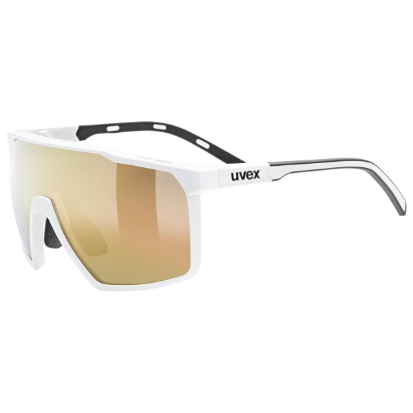 Lunettes De Soleil Uvex - Modèle Rétangulaire Noir à Verres Miroir - Occasion Très Bon État