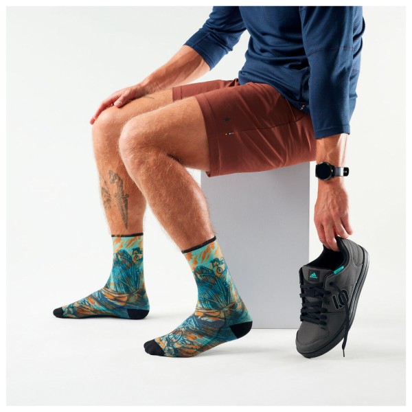 Smartwool - Bike Zero Cushion Rugged Ride Print Crew - Cykelsokker