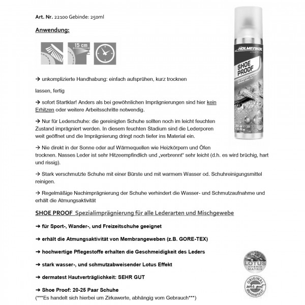 Holmenkol - Shoe Proof - Shoe care