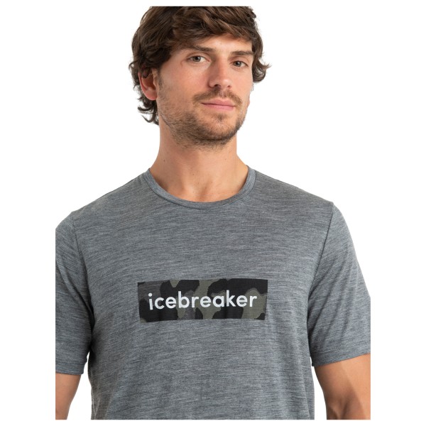 Icebreaker - 150 Tech Lite II S/S Tee Natural Shades Logo - Camiseta de merino