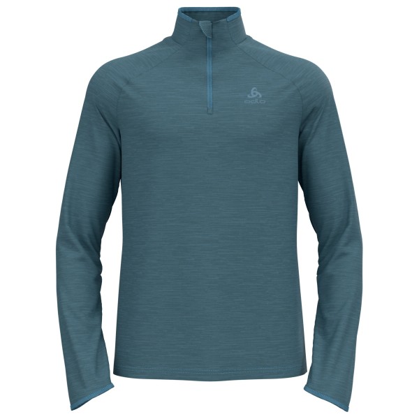 Maillot De Course Homme Odlo Essential Ceramiwarm - 1/2 Zip, Couche Intermédiaire Chaude, Noir