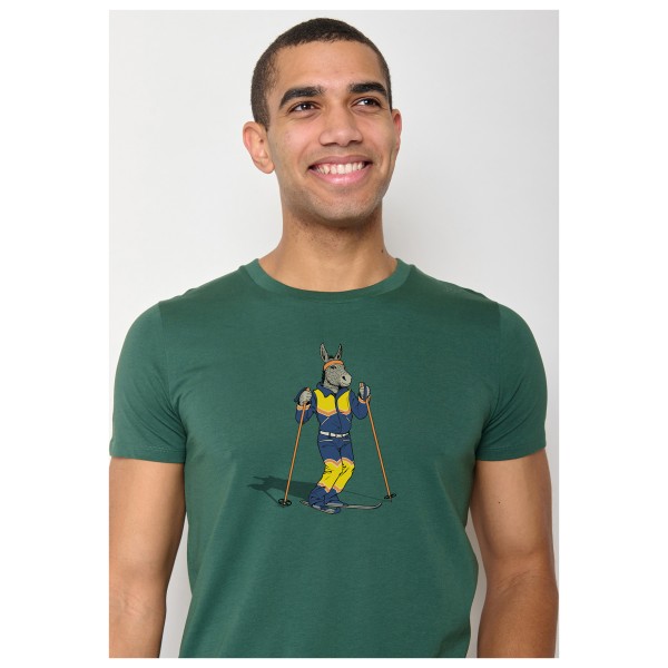 GreenBomb - Animal Donkey Ski Guide T-Shirt Cotton - Camiseta de manga corta