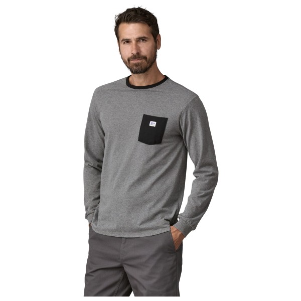 Patagonia - L/S Shop Sticker Pocket Responsibili-Tee - Camiseta de manga larga