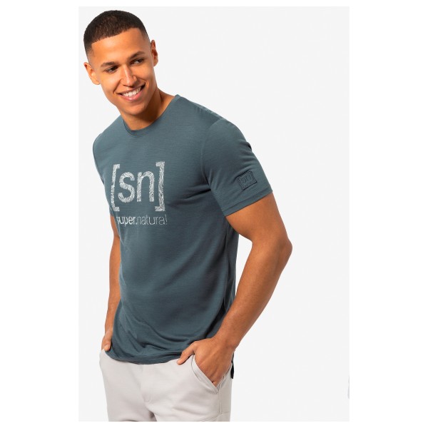 super.natural - Logo Lines Bio Jersey Tee - Maglia merino
