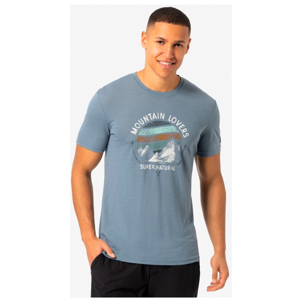 super.natural - Northern Lights Tee - Merino-shirt