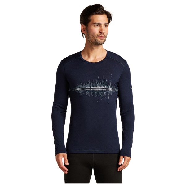 Icebreaker - Merino 200 Oasis L/S Crewe Snow Wave - Merino shirt