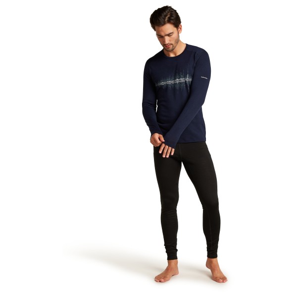 Icebreaker - Merino 200 Oasis L/S Crewe Snow Wave - Merino shirt