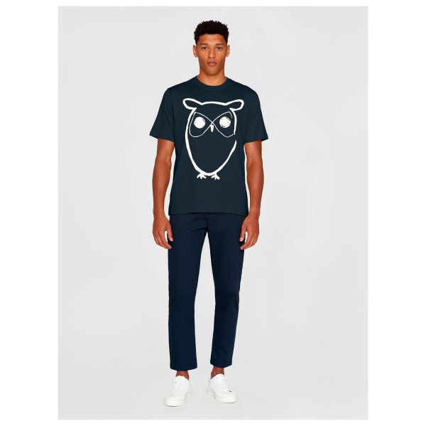 KnowledgeCotton Apparel - Regular Big OWL Front Print - Camiseta de manga corta