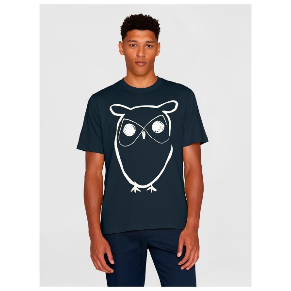 KnowledgeCotton Apparel - Regular Big OWL Front Print - T-paidat