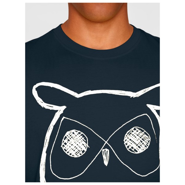 KnowledgeCotton Apparel - Regular Big OWL Front Print - T-paidat