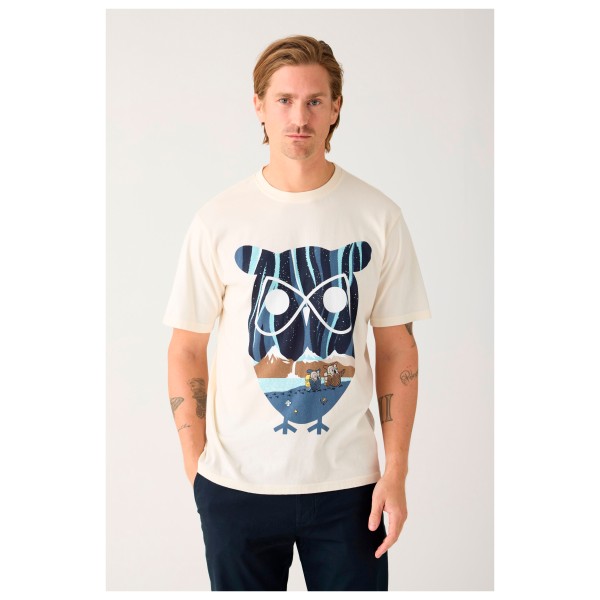 KnowledgeCotton Apparel - Regular Seagrass OWL Printed - Camiseta de manga corta
