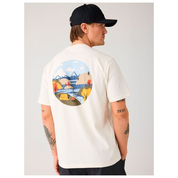 KnowledgeCotton Apparel - Regular S/S Heavy Single Jersey Scenery Back Print - T-paidat