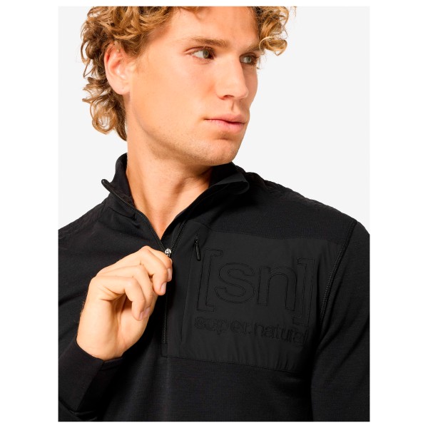 super.natural - Shoulder Guard 1/4 Zip - Merinolongsleeve
