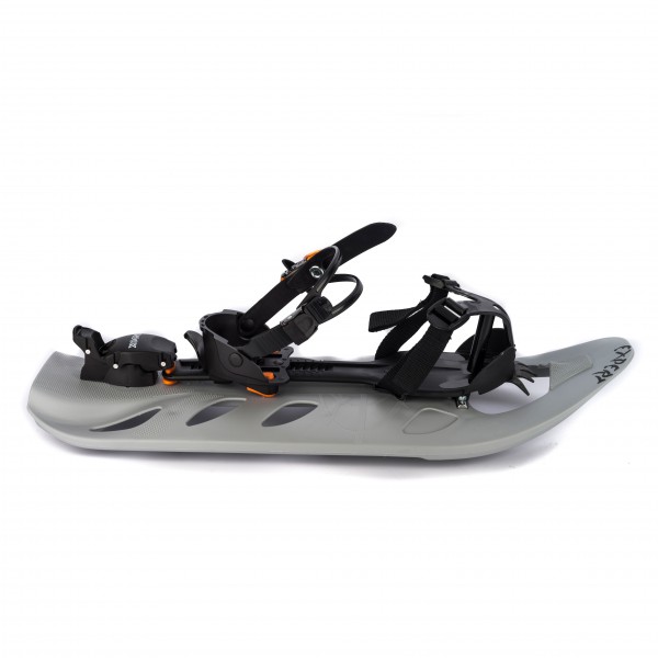 Een Mens Loopt Met Het Snowshoeing Stock Afbeelding - Image of