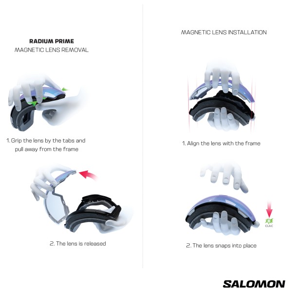 Salomon - Radium Prime Sigma S2 (VLT 19%) + Lens S2 (45%) - Ski goggles