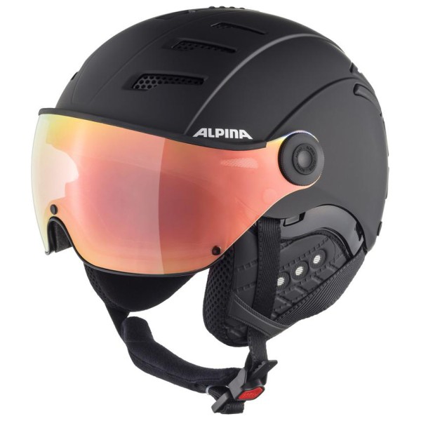 ALPINA Unisex - Niños, Carat LE Visor HM Casco De Esquí, Charcoal