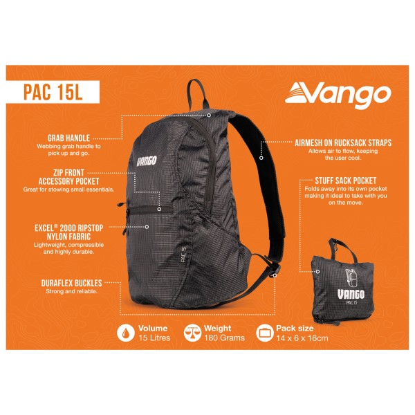 Vango - Pac 15 - Dagsryggsäck
