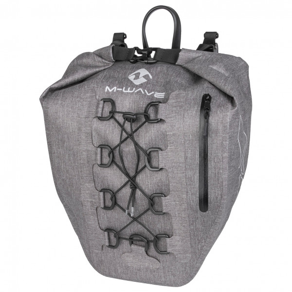 M-Wave Amsterdam Single - Sacoche Porte-Bagages Gauche Vélo, 18 L, Bandes Réfléchissantes, Mixte