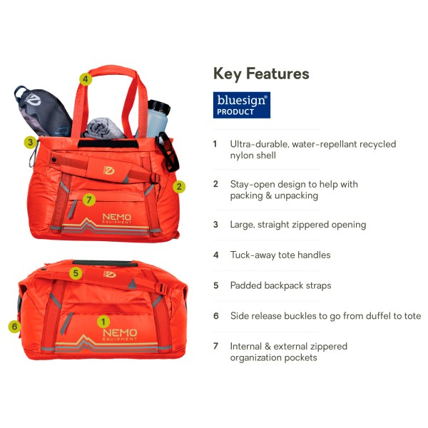 Nemo - Double Haul Convertible Duffel 30 - Borsa da viaggio