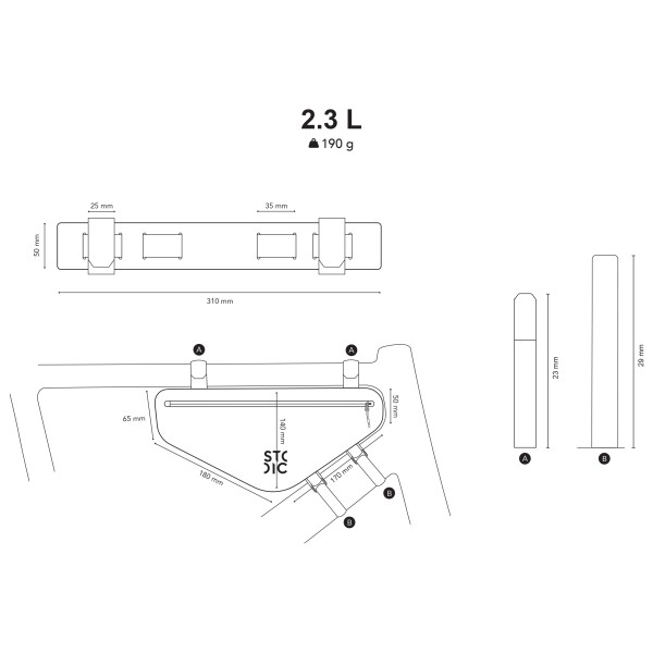 Stoic - LofsdalenSt. Bike Frame Bag Pro S - Velotasche