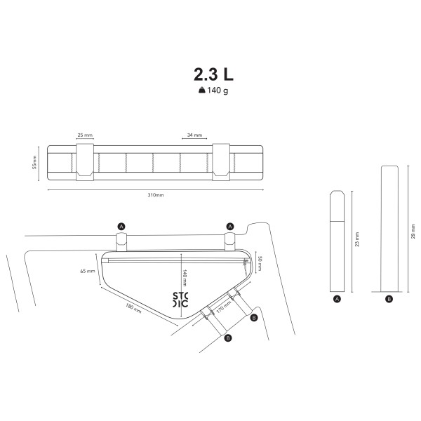 Stoic - LofsdalenSt. Bike Frame Bag S - Velotasche
