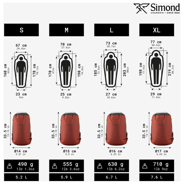 SIMOND - MT900 10° Down - Down sleeping bag