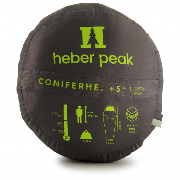 Heber Peak - ConiferHe. +5°C - Syntetisk fibersovepose