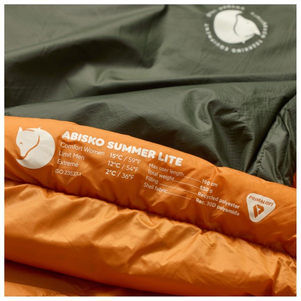 Fjällräven - Abisko Summer Lite - Syntetisk fibersovepose