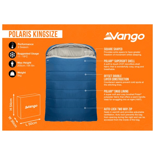 Vango - Polaris Kingsize - Sacco a pelo sintetico