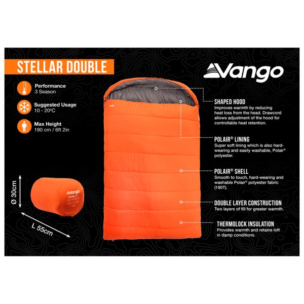 Vango - Stellar Double - Tekokuitumakuupussi