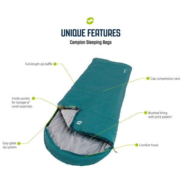 Outwell - Campion Lux Double - Syntetisk fibersovepose