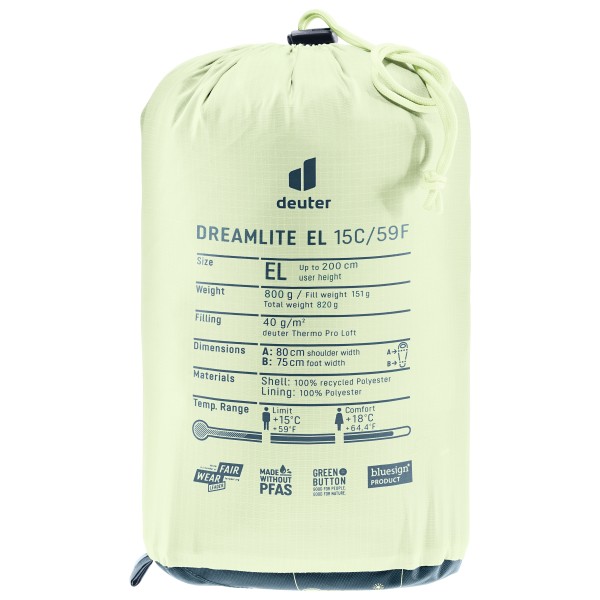 Deuter - Dreamlite EL 15C/59F - Kunstfaserschlafsack