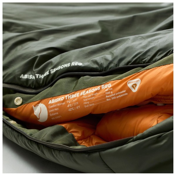 Fjällräven - Abisko Three Season XL - Saco de dormir fibra sintética