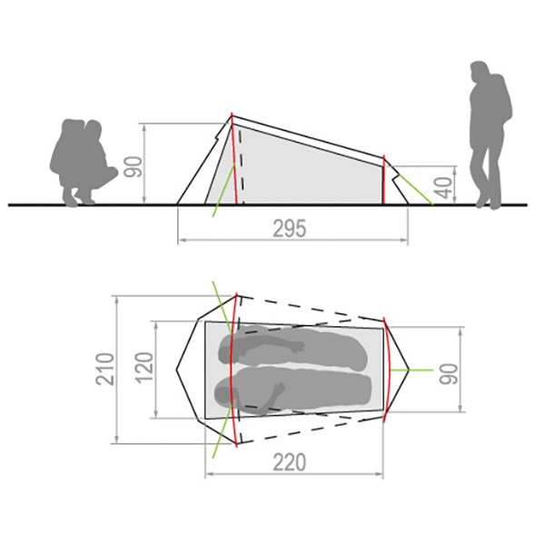 Vaude - Arco 1-2P - 1-persoonstent