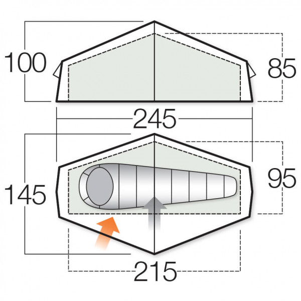 Vango - Zenith 100 - 1-persoonstent
